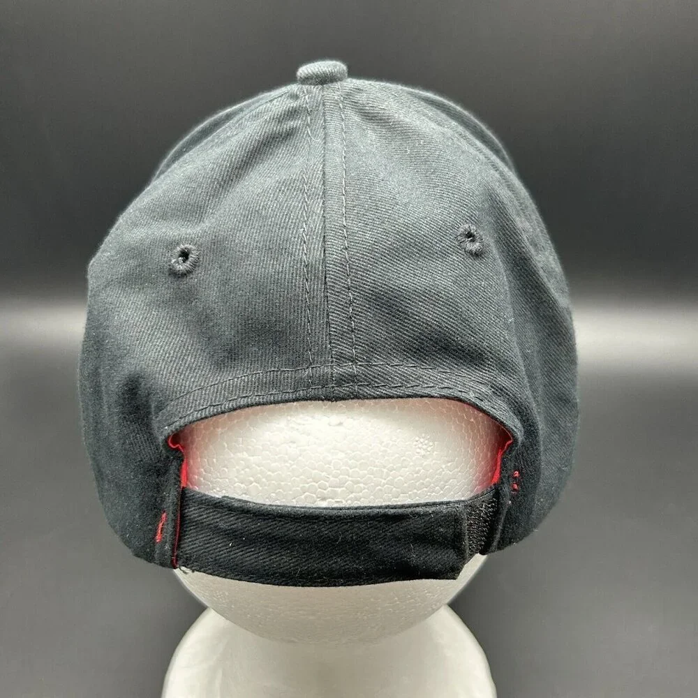 Du Pont Hat Baseball Cap Black Red Hook & Loop Closure Adjustable Embroidered